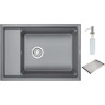Кухонная мойка GRANULA KS-7305, алюминиум 7305 ALYUMIHIYM
